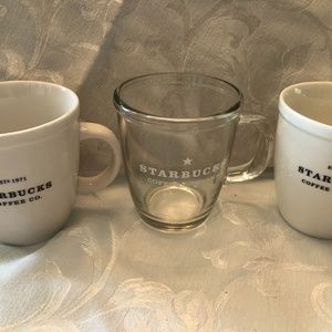 Set of 3 Starbucks Cups